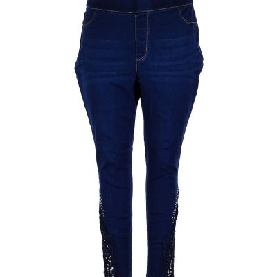 Denim 24/7 Women Blue Jeggings 18 Plus